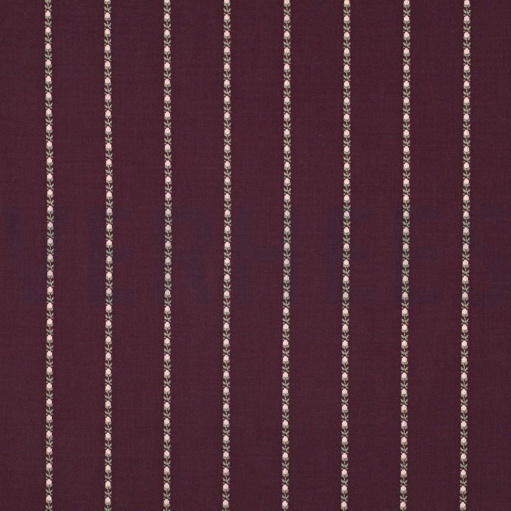 Bordeaux bomuldsjacquard med blomster