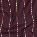 Bordeaux bomuldsjacquard med blomster