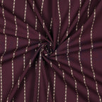 Bordeaux bomuldsjacquard med blomster