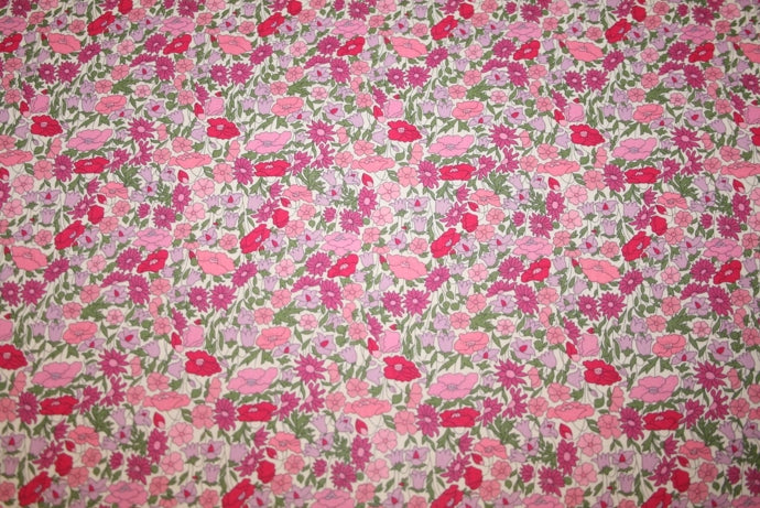 'Poppy Forest Pink' Liberty Bomuld