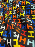 'H galore Noir' silke crepe de chine