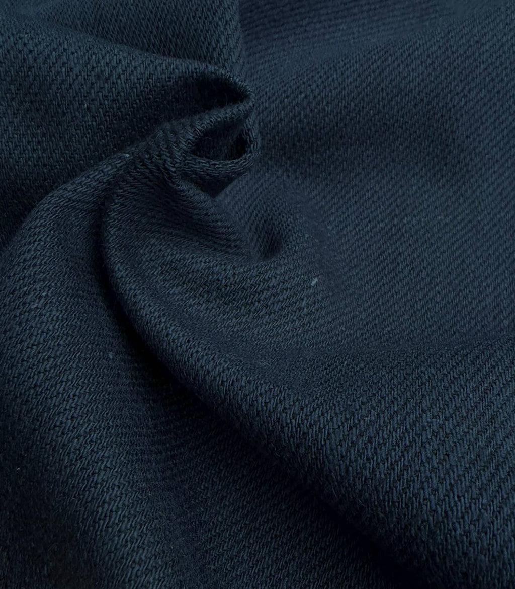 Dyb marineblå denim i 100% bomuld