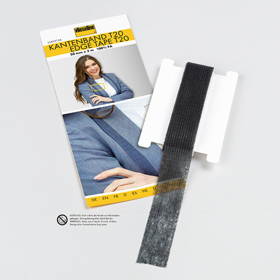 Grafit kantbånd T20 til stabilisering, 20 mm × 5 m | Vlieseline