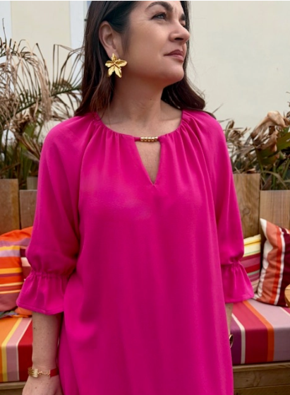 'Fuchsia Crepe' Viskose