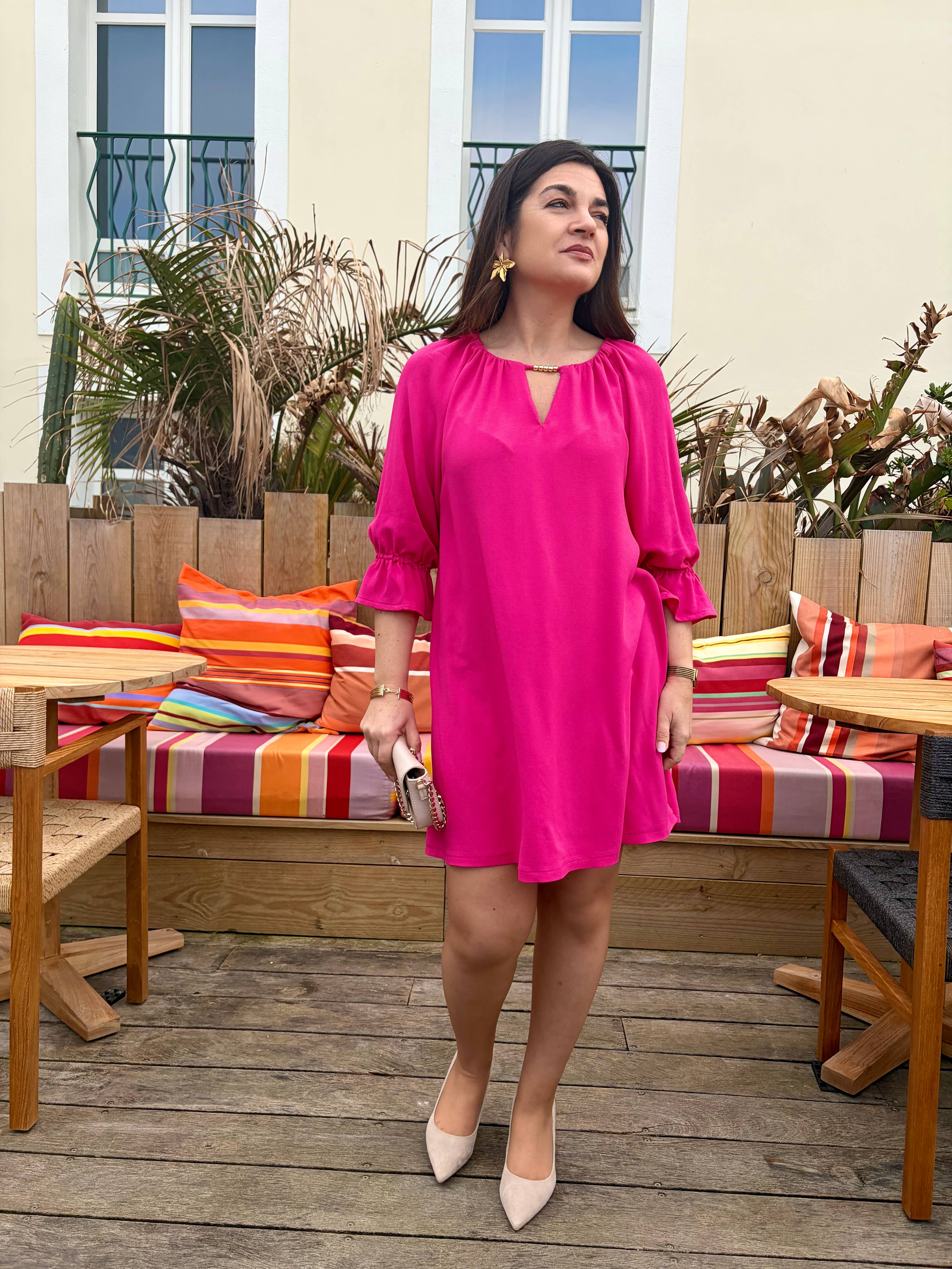 'Fuchsia Crepe' Viskose