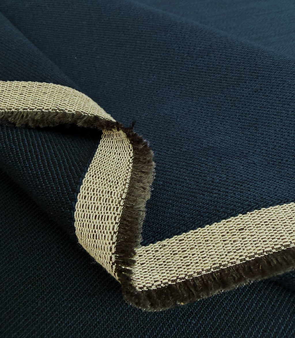 Dyb marineblå denim i 100% bomuld