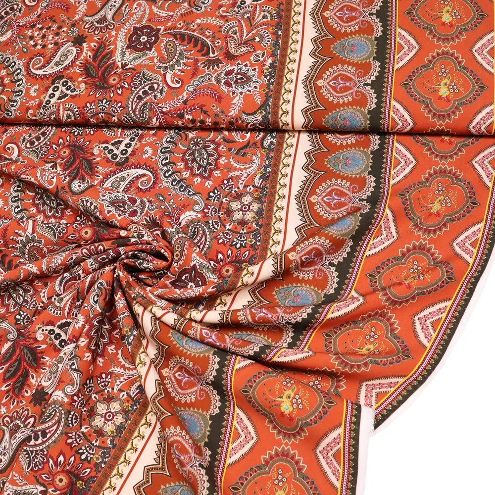 Paisley Bordo - viskose stof