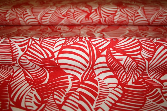 'Foglia Rosso' Viscose