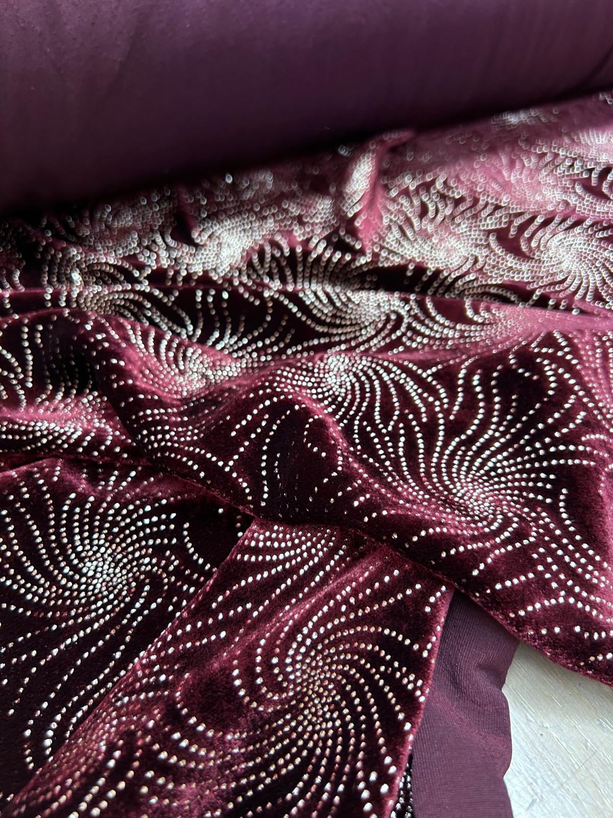 'Burgundy Sparkle' Velour