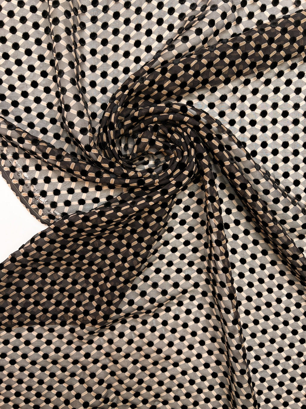 Flock Chiffon - silke og viskoseblanding
