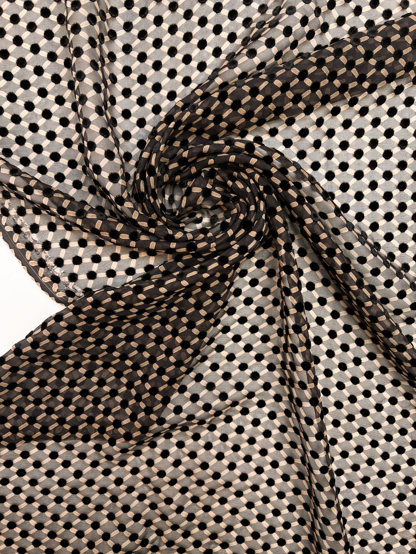 Flock Chiffon - silke og viskoseblanding