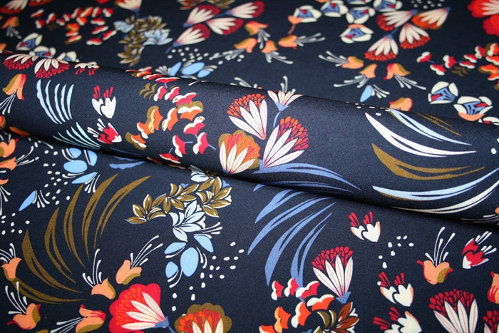 'Autumn Flowers' Viscose