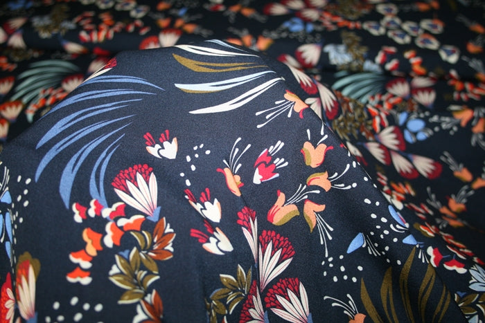 'Autumn Flowers' Viscose