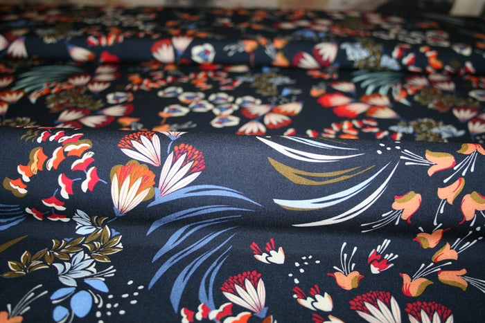 'Autumn Flowers' Viscose