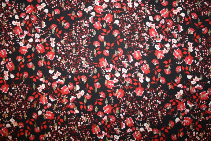 'Red Flower' Viscose
