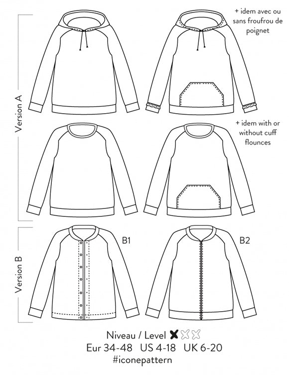 'Icône' bluse symønster