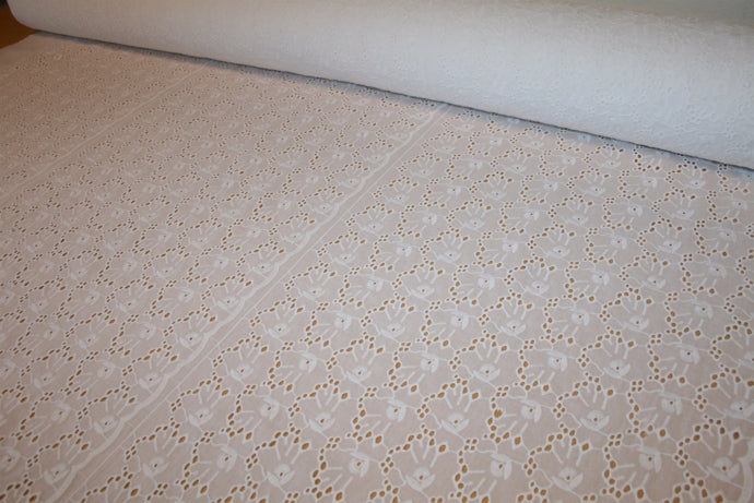 'Broderie Anglaise Lane' Bomuld