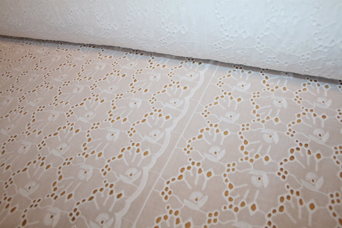 'Broderie Anglaise Lane' Bomuld