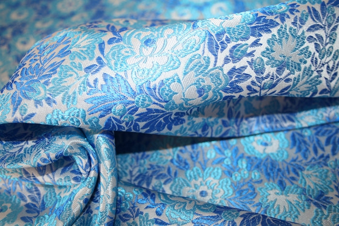 'Fiori Aqua' Jacquard