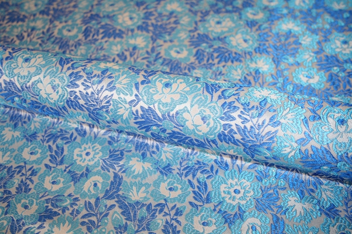 'Fiori Aqua' Jacquard
