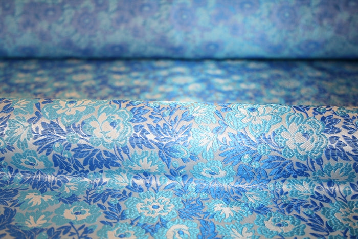 'Fiori Aqua' Jacquard