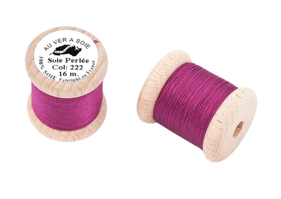 Fuchsia sysilke – knaphulssilke | Au Ver à Soie
