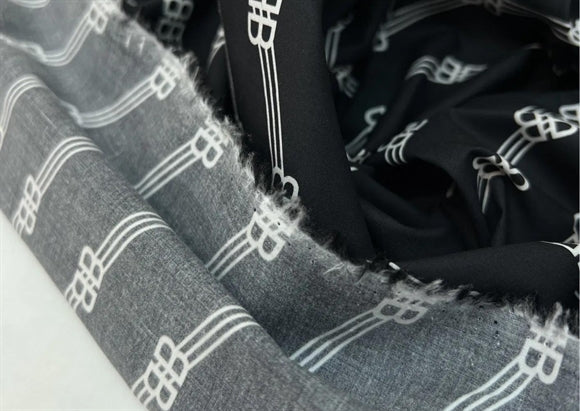 'Noir BB' Bomuld Poplin