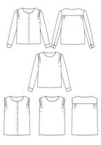 Bellini - symønster til bluse & top (str. 32-54) | Maison Fauve