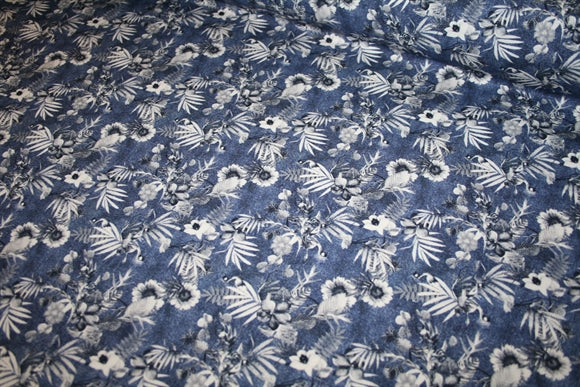 'Stretch Blu' Bomuld