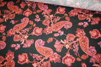 'Paisley Rosso' Bomuld