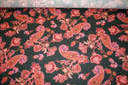 'Paisley Rosso' Bomuld