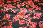 'Paisley Rosso' Bomuld