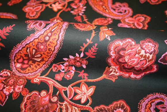 'Paisley Rosso' Bomuld