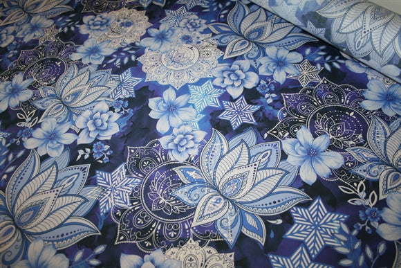 'Oriental Blu' Bomuld