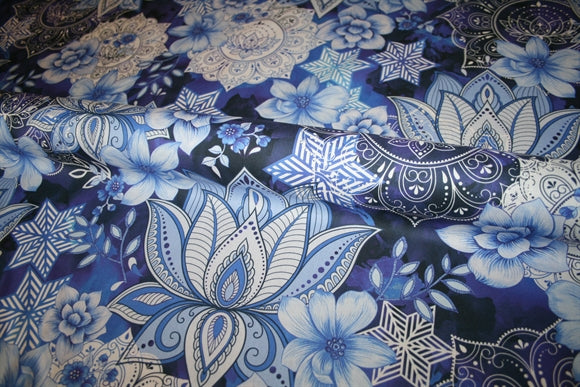 'Oriental Blu' Bomuld