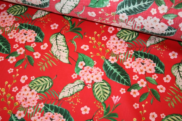 'Rosso Tropico' Bomuld