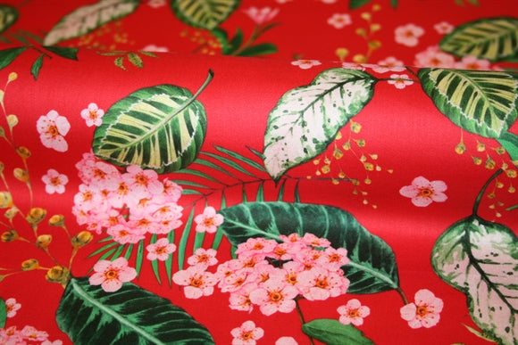 'Rosso Tropico' Bomuld