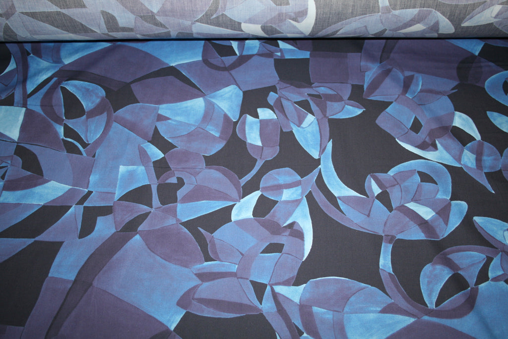 3 m. bomuld med abstrakt print*