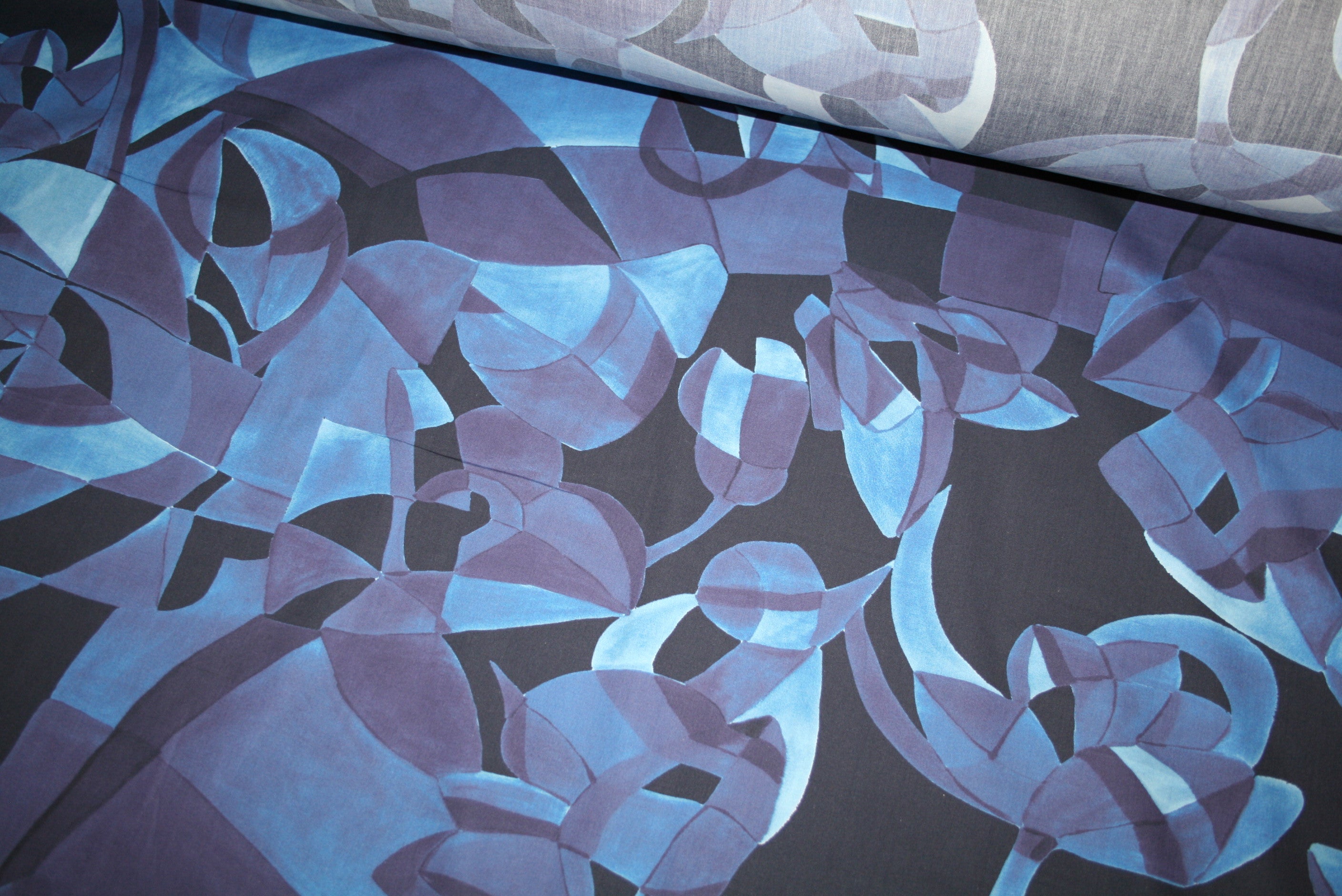 3 m. bomuld med abstrakt print*