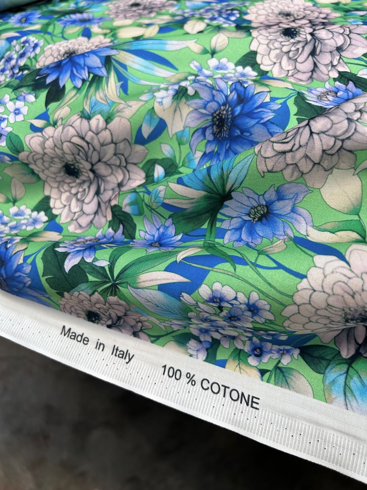 ‘Giardino Azzurro’ Bomuld