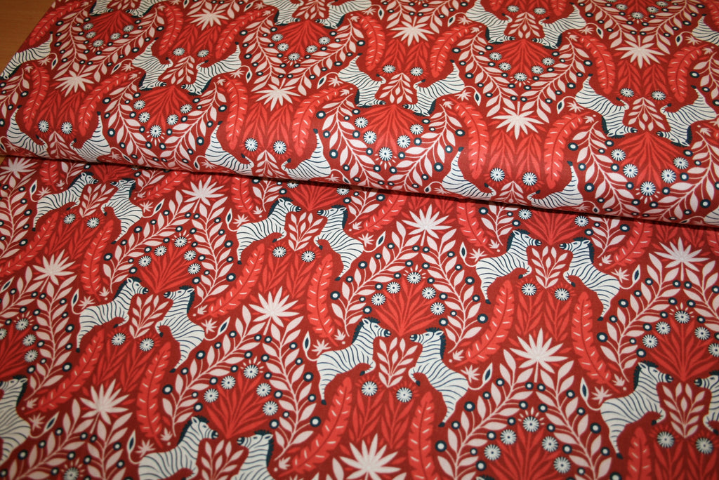 Zesty Zebra bomuldsstof fra Cotton + Steel