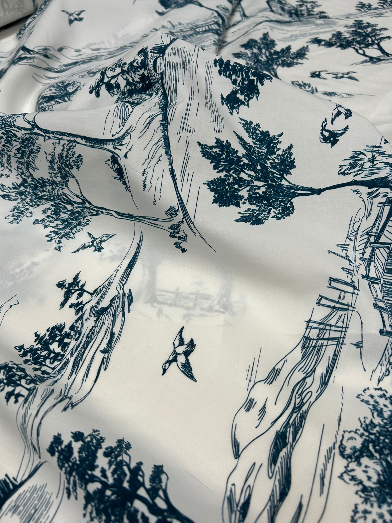 'Toile Notturno Blu’ Bomuld