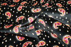 'Velluto Paisley Nero' Bomuld