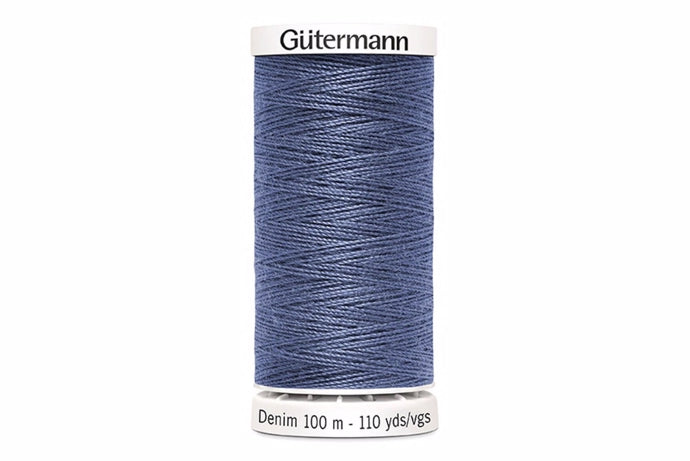 Blå Gütermann denim sytråd til jeans og topstitching