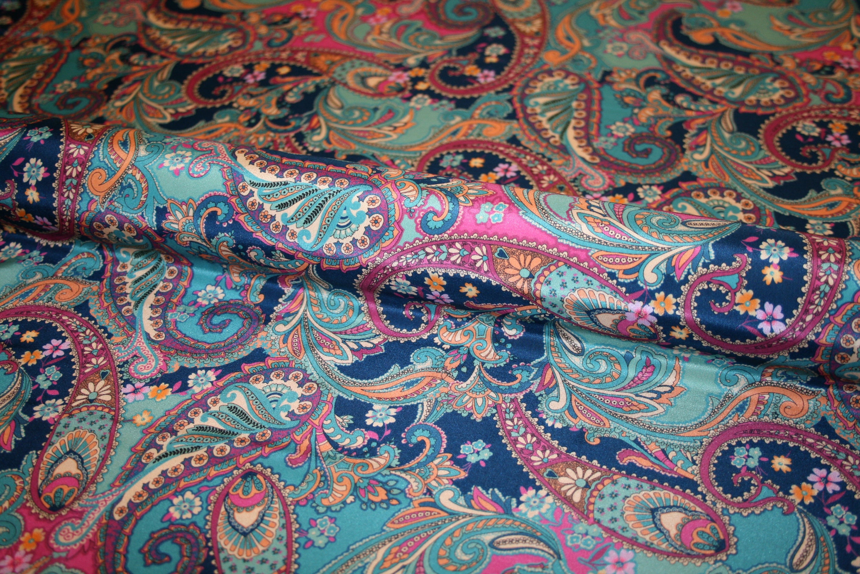 'Paisley Turchese' Silke