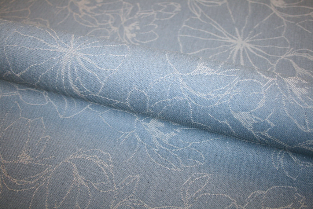 'Flowers Jacquard Denim' Bomuld
