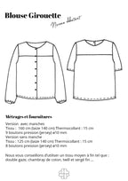 Girouette - symønster til bluse (str. XS-XL) | Cousette