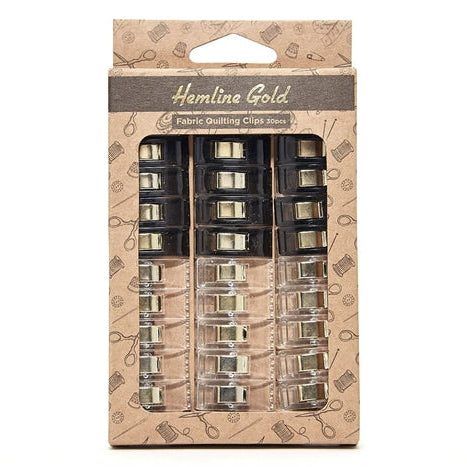 Stofclips til syning og quiltning – 30 stk. | Hemline Gold