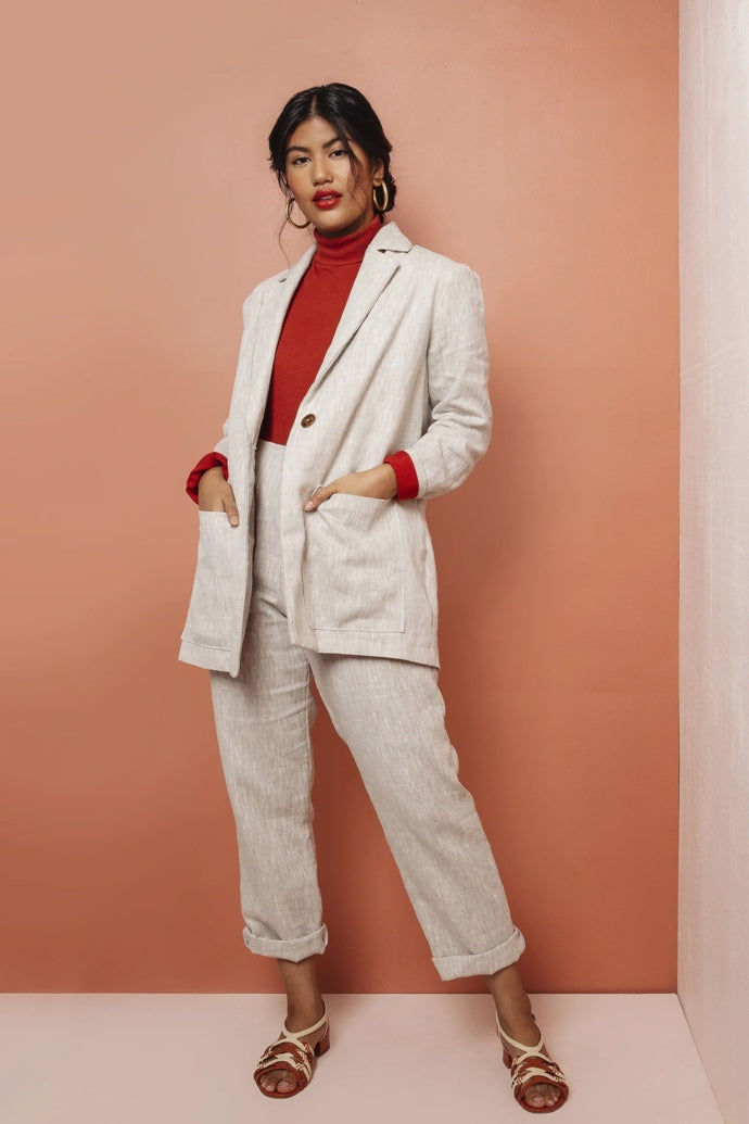 Heather - symønster til blazer jakke (str. XS-7X) | Friday Pattern Company