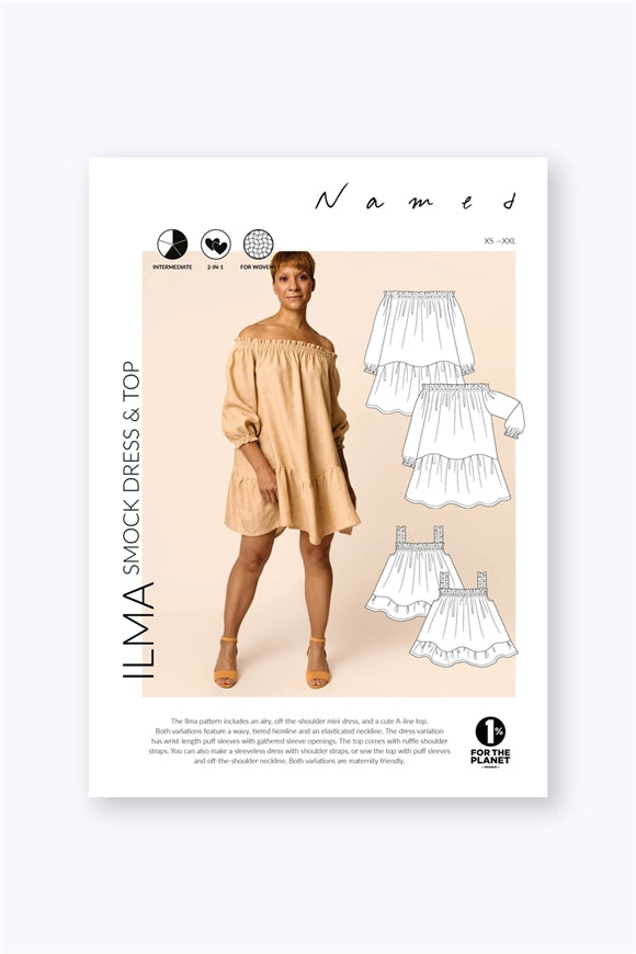 'Ilma Smock' kjole og top symønster
